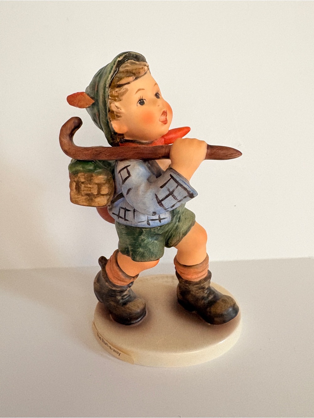 Vintage Goebel Hummel Figurine The Run Away Hand Painted Porcelain 1972 Cottage
